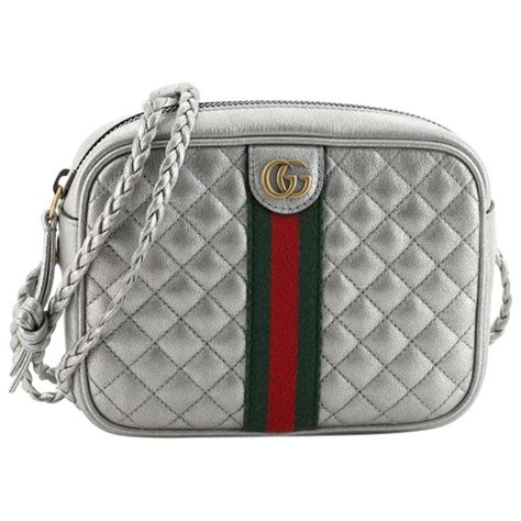 gucci trapuntata mini quilted metallic leather crossbody bag|Gucci Trapuntata Small Quilted Metallic Crossbody Camera Bag.